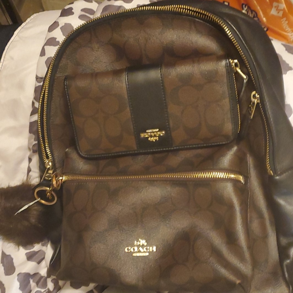 Coach backpack and wallet